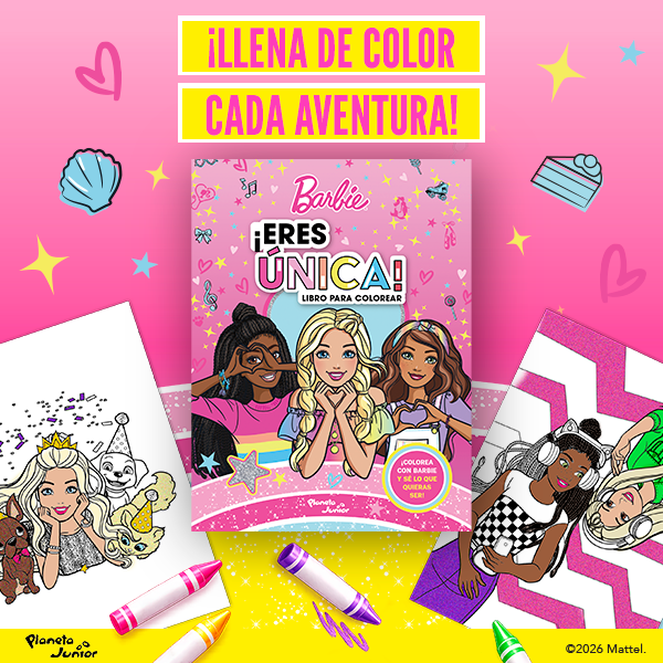 Banner Banner promocional del libro Barbie Eres unica de Mattel