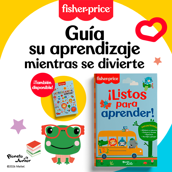 Banner Banner promocional del libro Fisher price Listos para aprender de Mattel