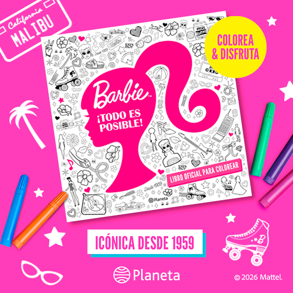 Banner Libro para colorear Barbie todo es posible