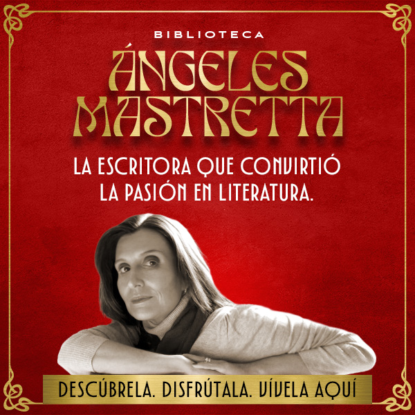 Banner Banner promocional de biblioteca angeles mastretta