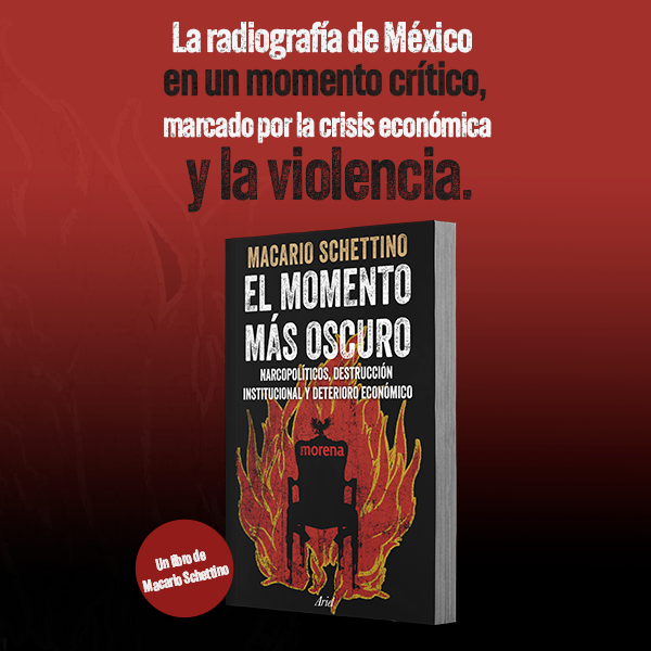 Banner Banner promocional del libro El momento mas oscuro de Macario Schettino