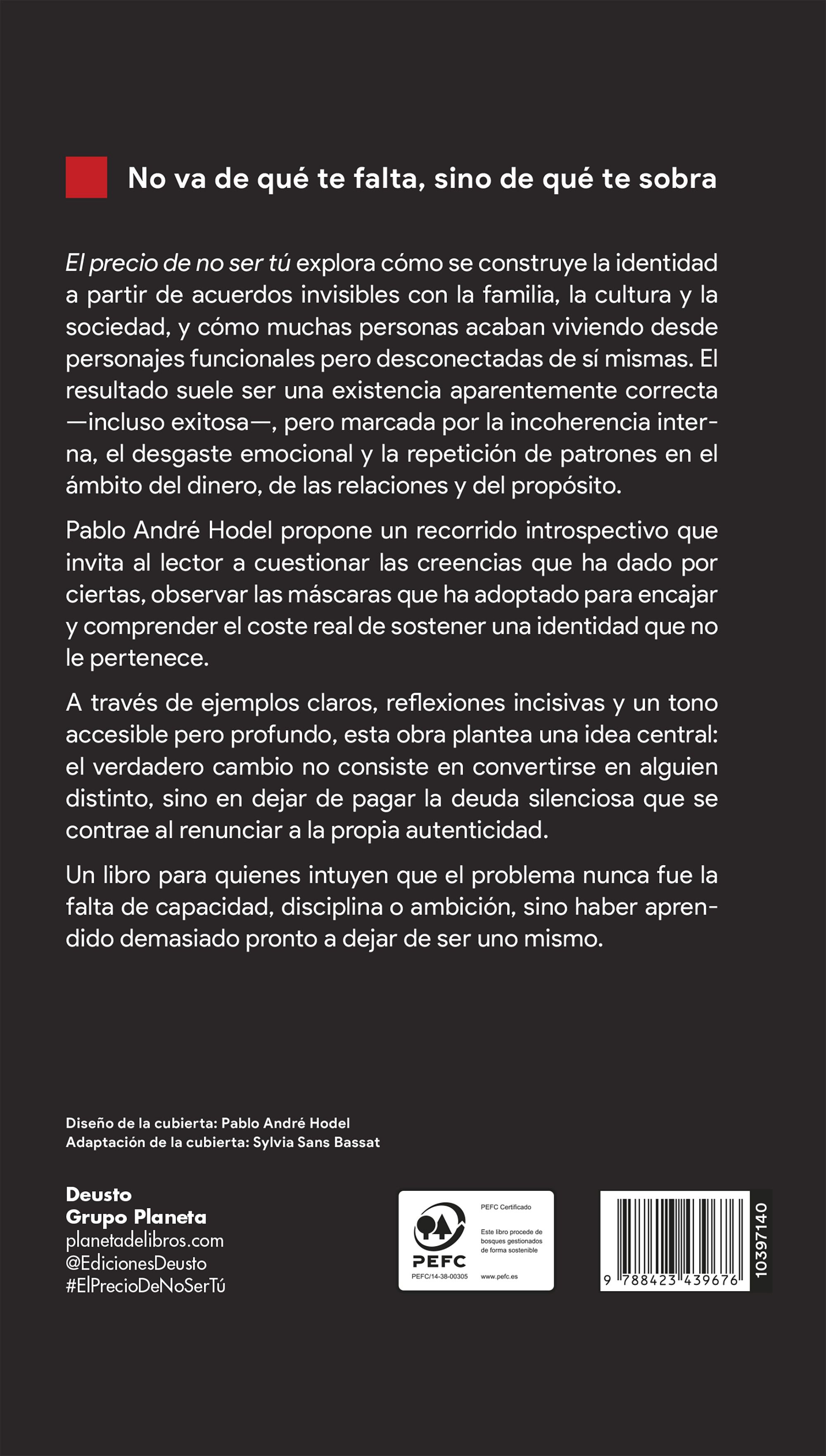 Miniatura contraportada El precio de no ser tú