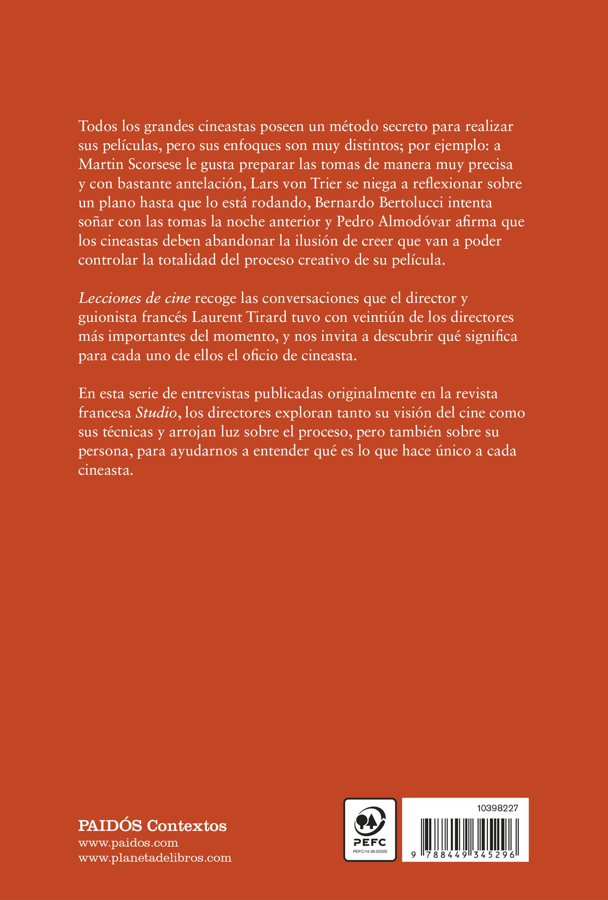 Miniatura contraportada Lecciones de cine