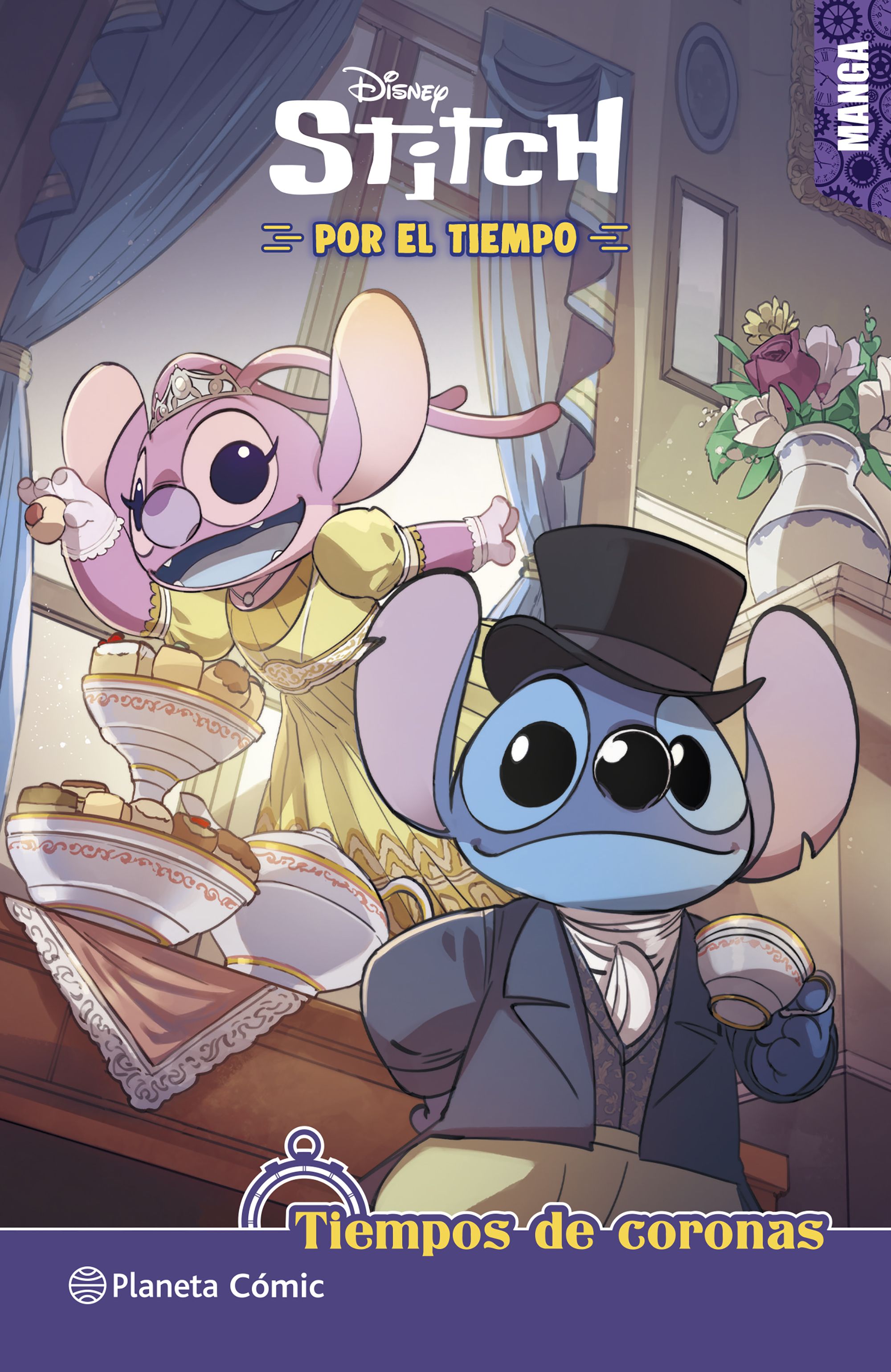 Portada Stitch por el tiempo. Manga 3. Tiempos de coronas
