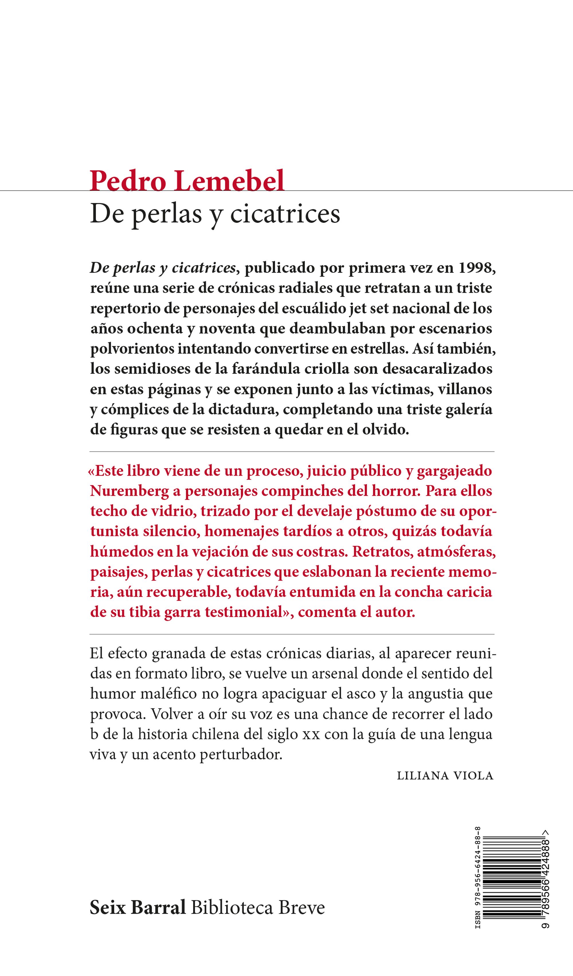 Miniatura contraportada De perlas y cicatrices