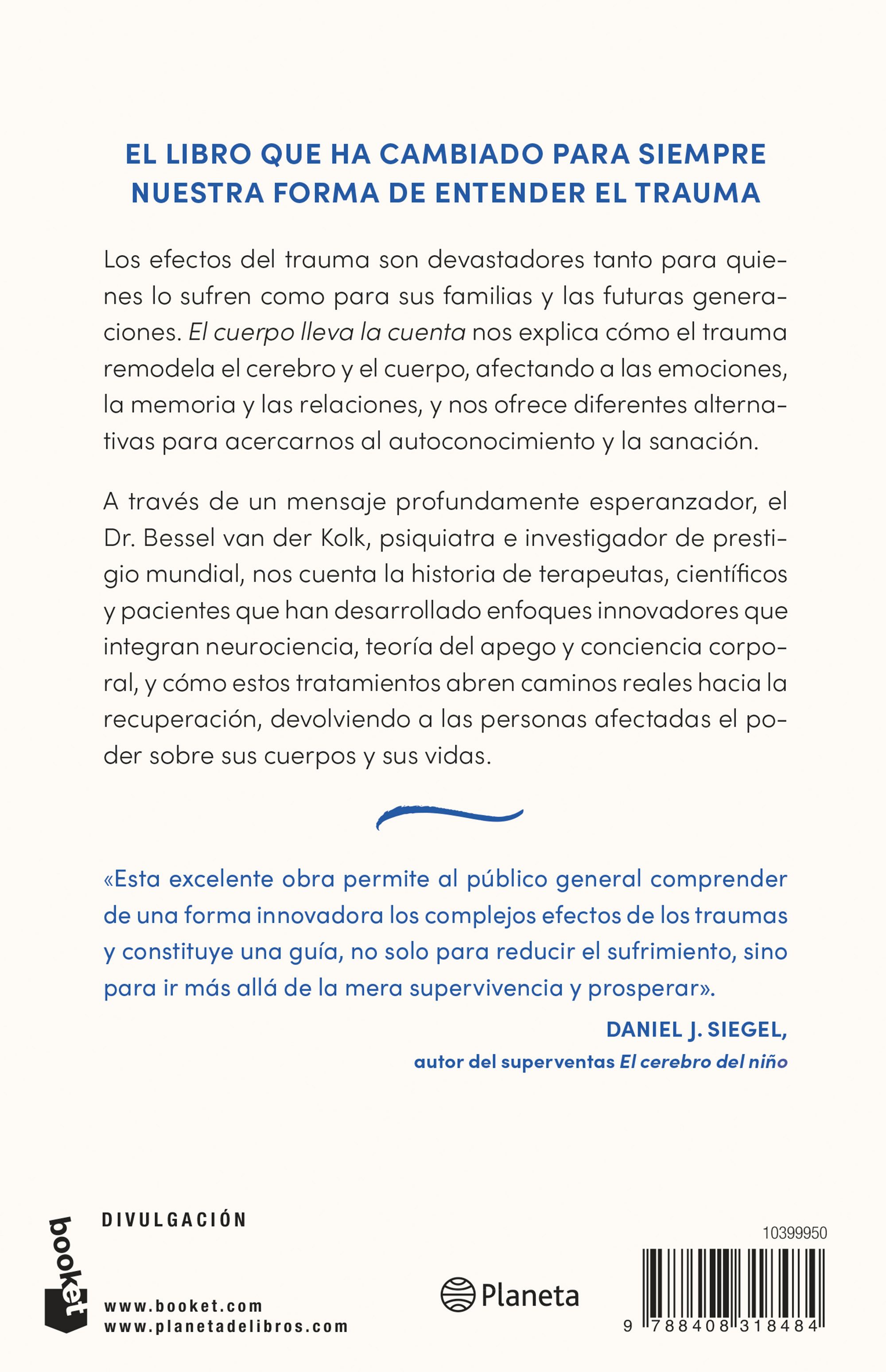 Miniatura contraportada El cuerpo lleva la cuenta
