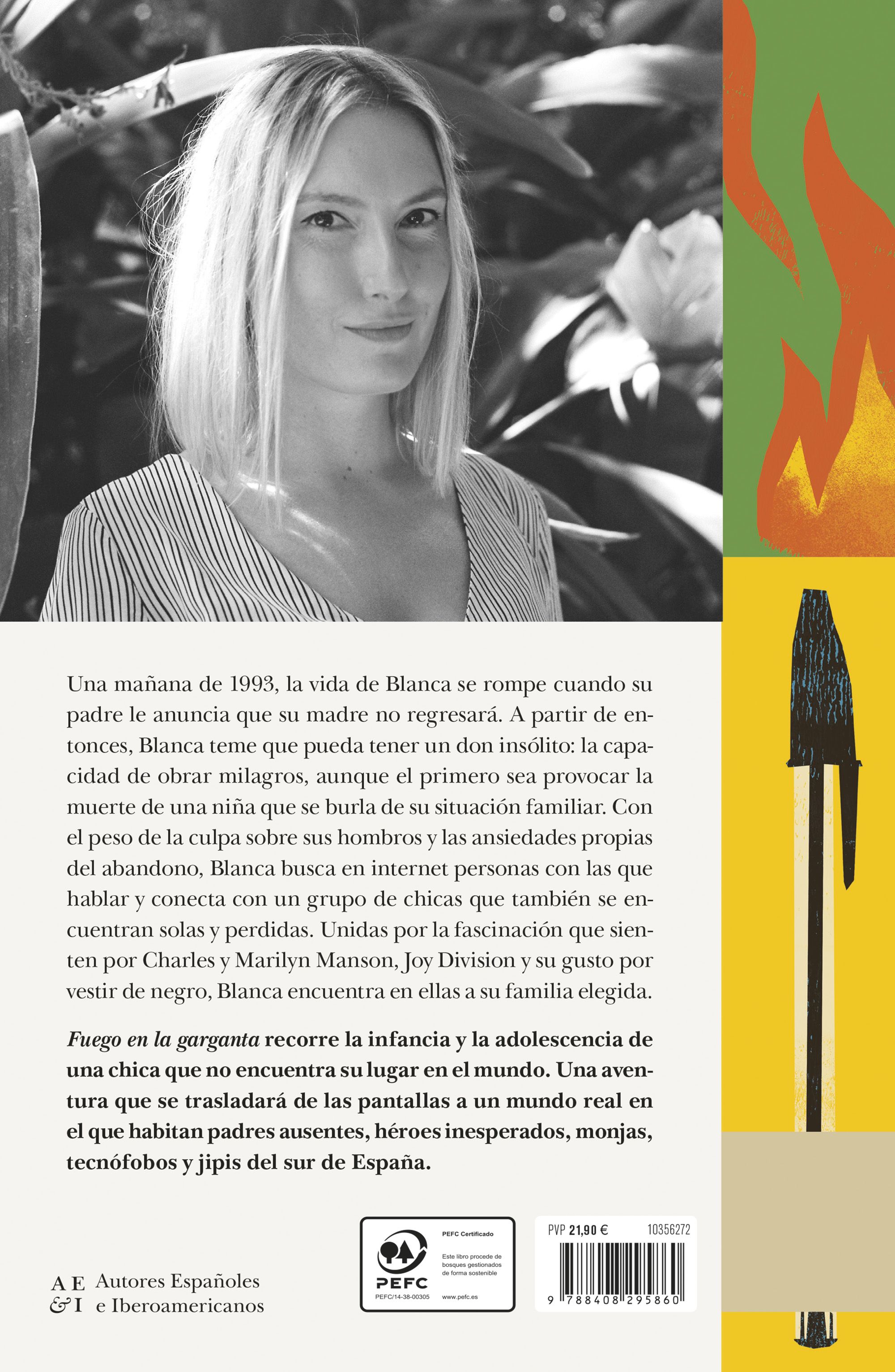 Miniatura contraportada Fuego en la garganta