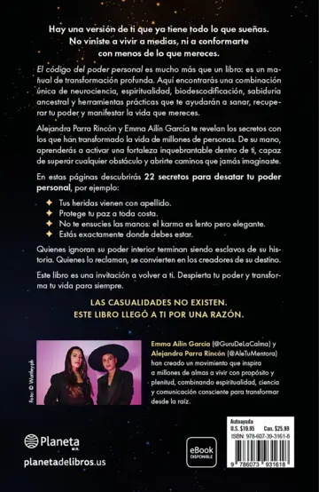 Contraportada El código del poder personal (Spanish Edition)