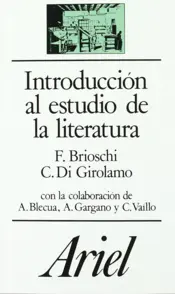 Portada Introducción al estudio de la literatura
