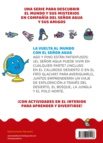 Contraportada El mundo del señor Agua 3. La vuelta al mundo con el señor Agua