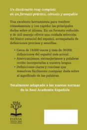 Miniatura contraportada Diccionario de la lengua española Mini