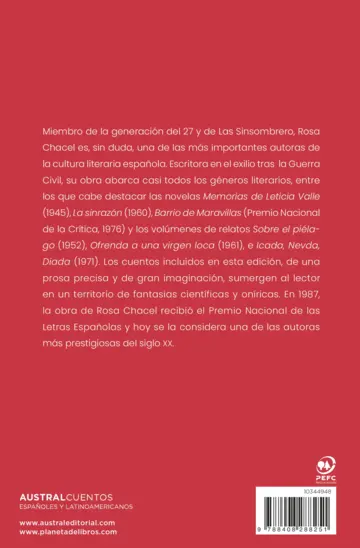 Contraportada Cuentos de Rosa Chacel