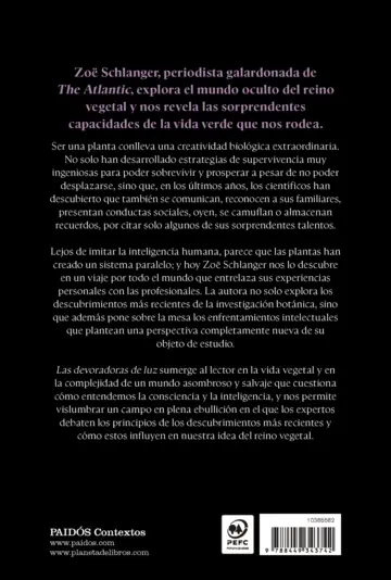 Contraportada Las devoradoras de luz