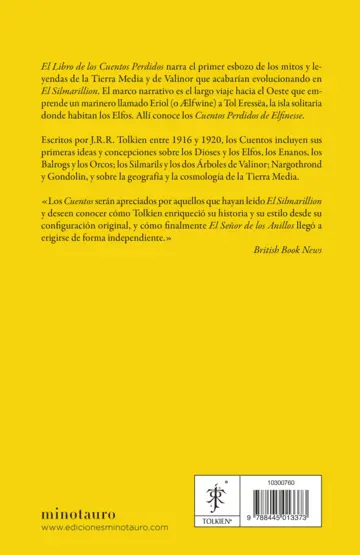 Contraportada Hº Tierra Media Nº01/12- Libro de los cuentos perdidos 1