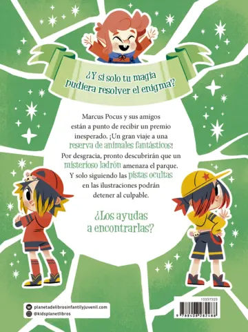 Contraportada Marcus Pocus. Mágicos misterios 1. El amuleto de oro