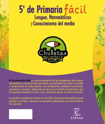 Contraportada 5º de Primaria fácil. Libro de Contenidos