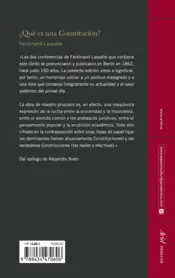 Miniatura contraportada ¿Qué es una Constitución?