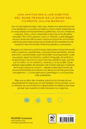 Miniatura contraportada Cómo pensar como un filósofo