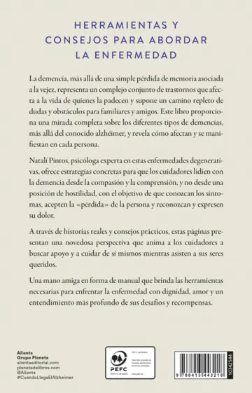 Contraportada Cuando llega el Alzheimer