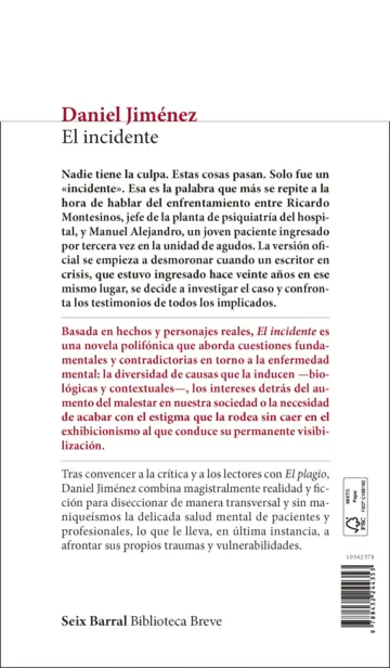 Contraportada El incidente
