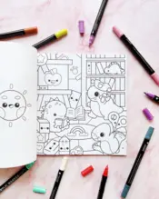 Portada El superlibro para colorear kawaii 1
