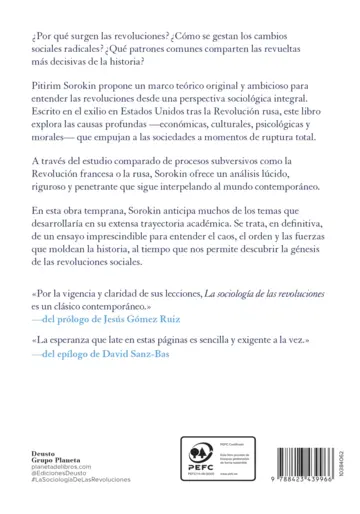 Contraportada La sociología de las revoluciones