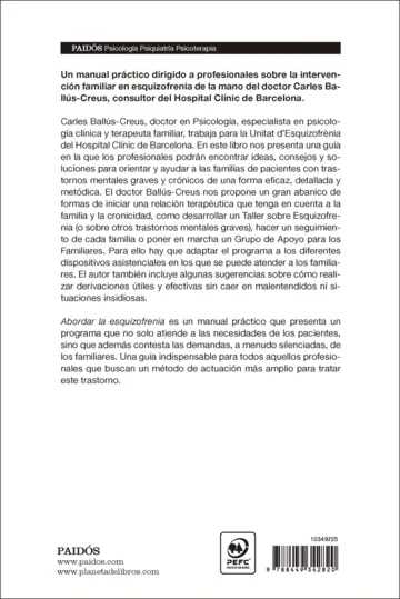 Contraportada Abordar la esquizofrenia