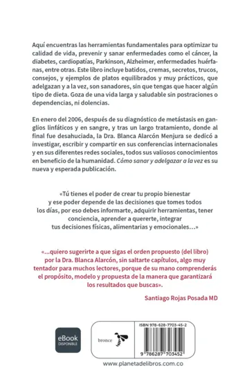 Contraportada Cómo sanar y adelgazar a la vez