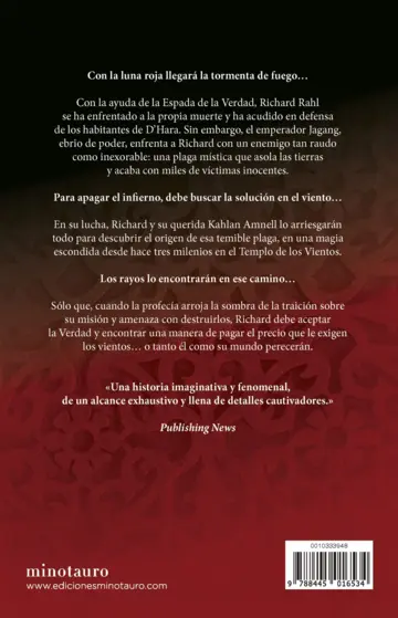 Contraportada La Espada de la Verdad nº 04/17 El Templo de los Vientos