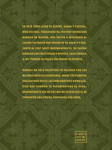 Contraportada Nunuka. Cocina georgiana