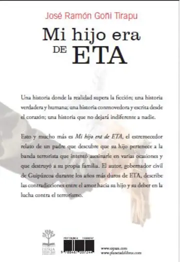 Contraportada Mi hijo era de ETA