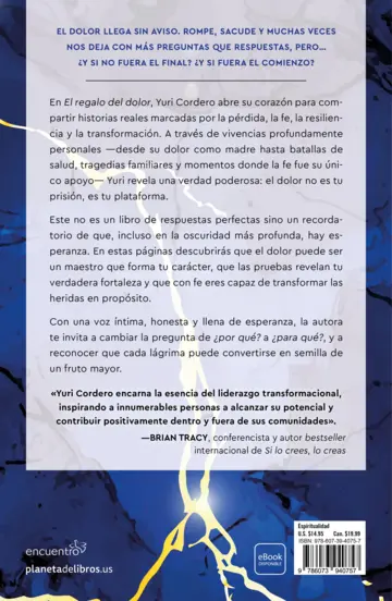 Contraportada El regalo del dolor