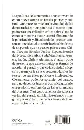 Contraportada El pasado entrometido