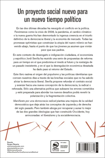 Contraportada Manifiesto por una democracia radical