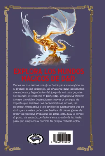 Contraportada Dungeons & Dragons. Dragones & Tesoros