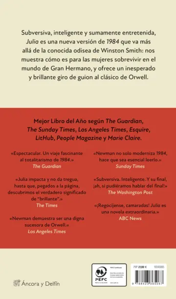 Contraportada Julia (Edición mexicana)