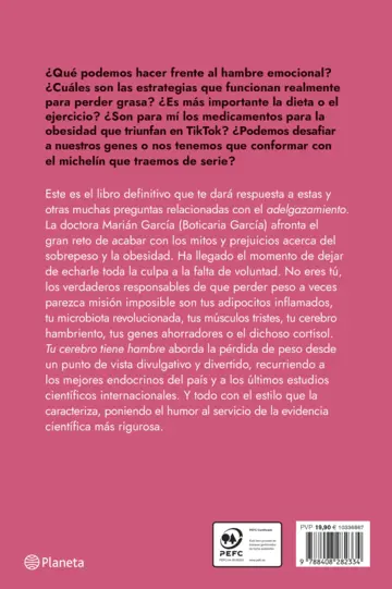 Contraportada Tu cerebro tiene hambre (Edición mexicana)