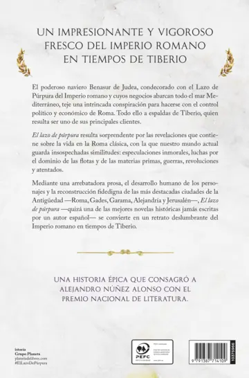 Contraportada El lazo de púrpura