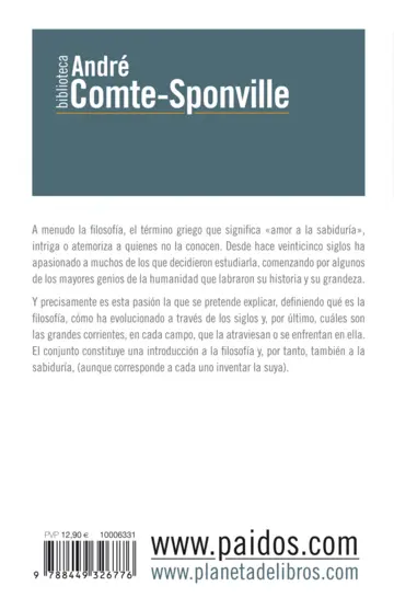 Contraportada La filosofía (Edición mexicana)