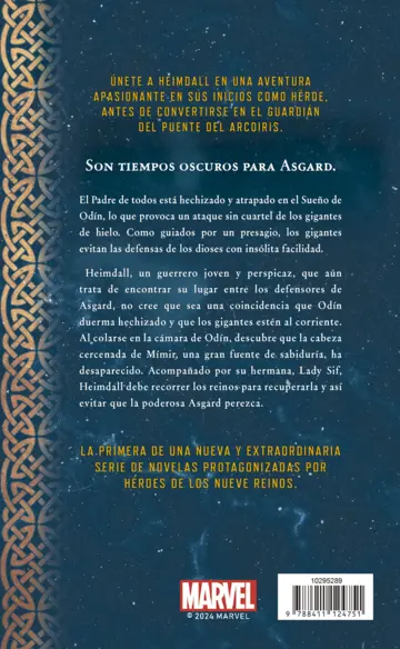 Contraportada La cabeza de Mimir (novela)