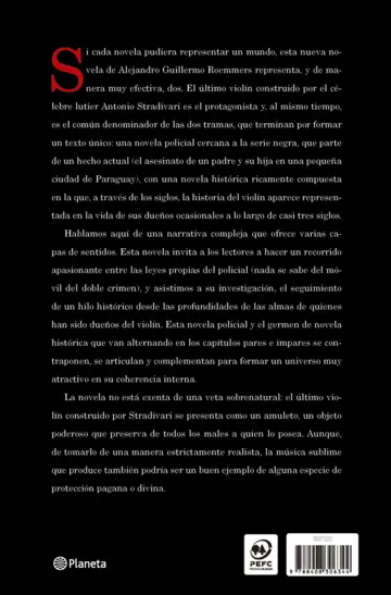 Contraportada El misterio del último Stradivarius