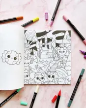 Portada El superlibro para colorear kawaii 2