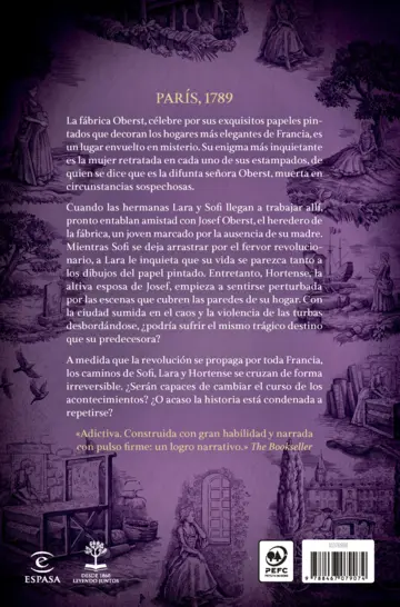 Contraportada La mujer del papel tapiz