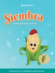 Portada Siembra. Libro del alumno F. Semillero de lectura y escritura.