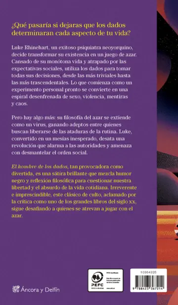 Contraportada El hombre de los dados