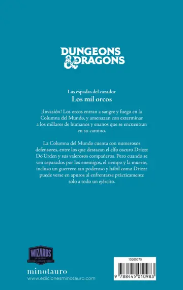 Contraportada Las Espadas del Cazador nº 01/03 Los mil orcos