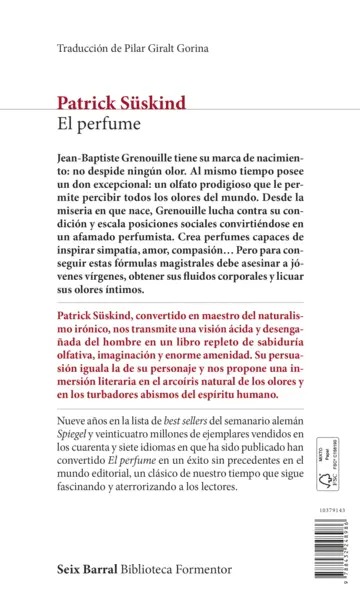 Contraportada El perfume