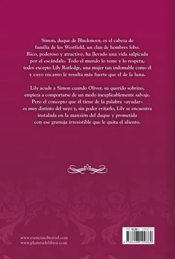 Contraportada Los hermanos Westfield. El encanto de un lobo