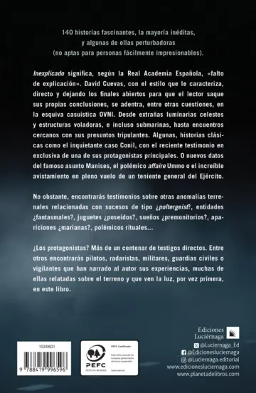 Contraportada Inexplicado