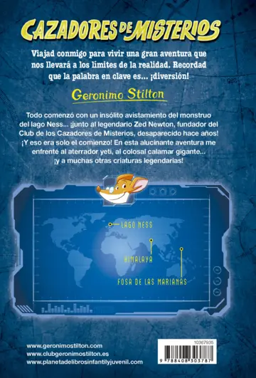 Contraportada Cazadores de misterios 2. Misión: criaturas legendarias